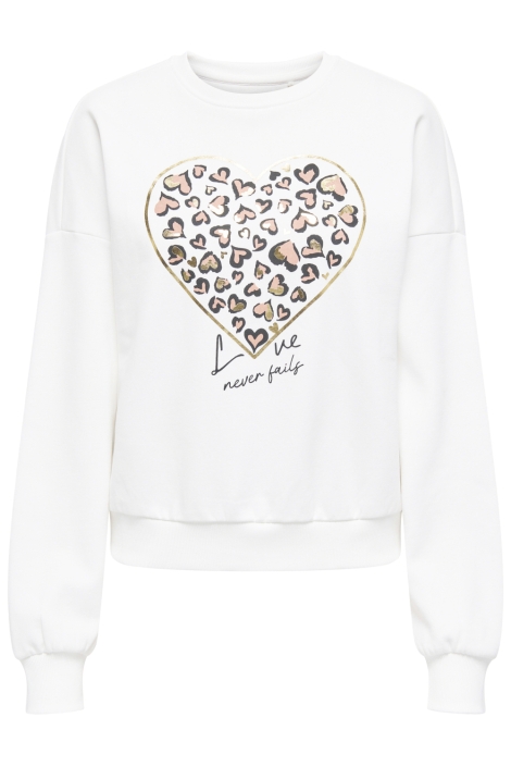 Only onltammie l/s leo print o-neck swt